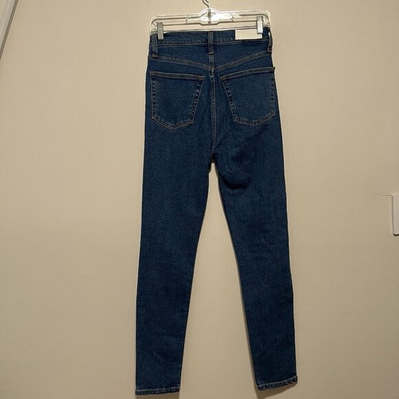 RE/DONE 90's Orginals Ultra High Rise Skinny Jean in 70s Blue Button Fly Size 26 - Picture 6 of 11